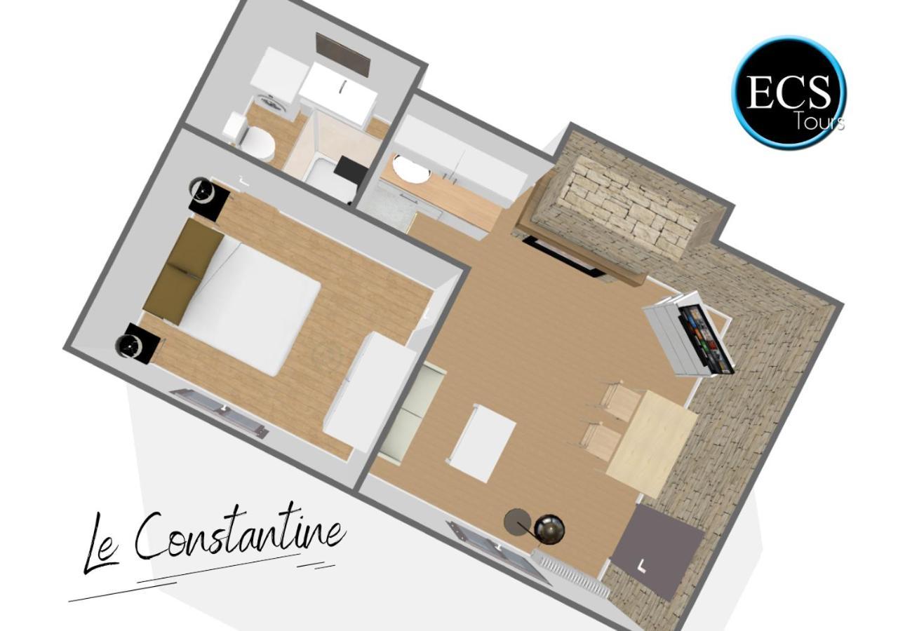 Ferienwohnung Le Constantine - Quartier Historique - Charme & Ancien Tours Exterior foto